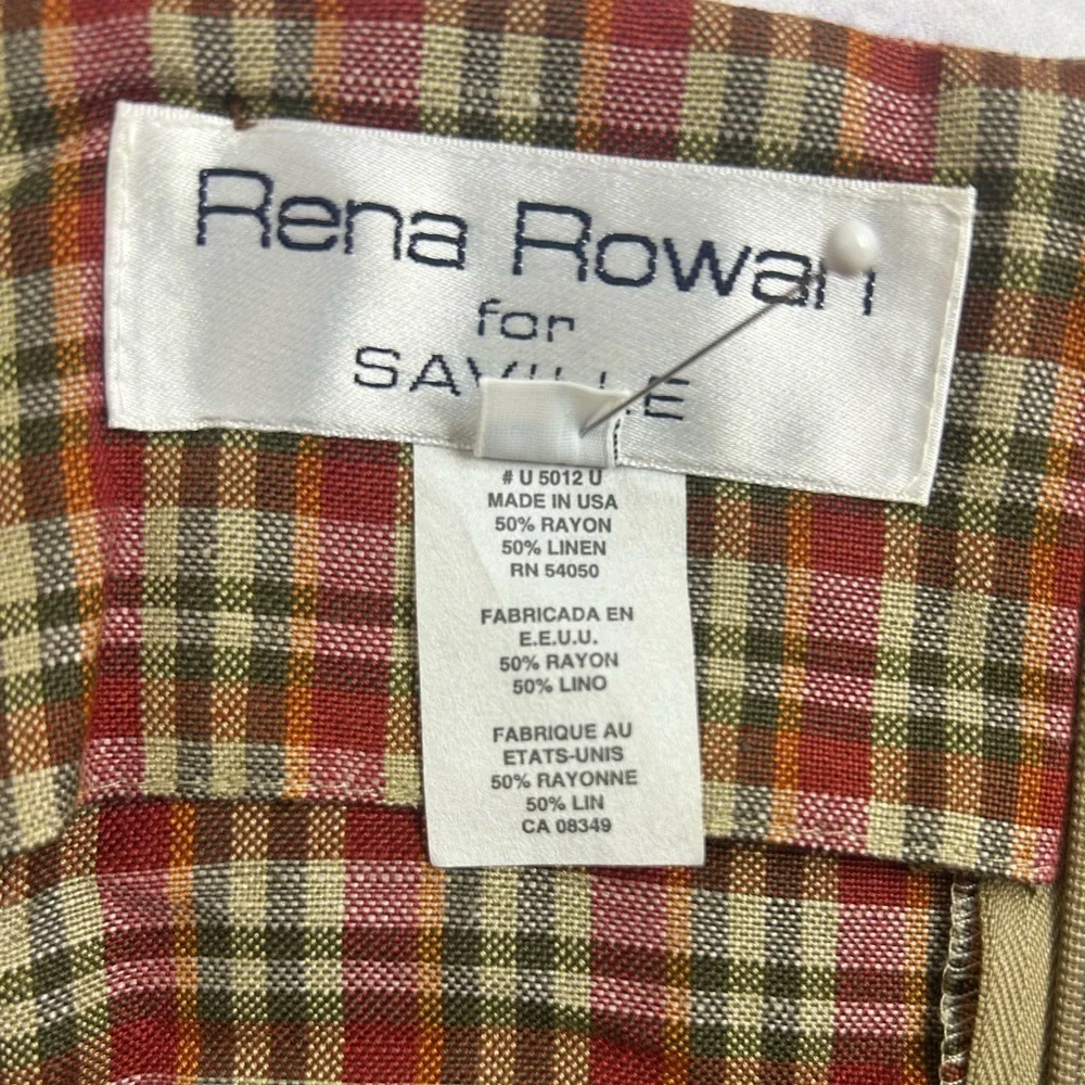 Vintage 90’s Rena Rowan for Saville Plaid Jumper Dress. Preppy. Dark Academia. - Picture 7 of 7